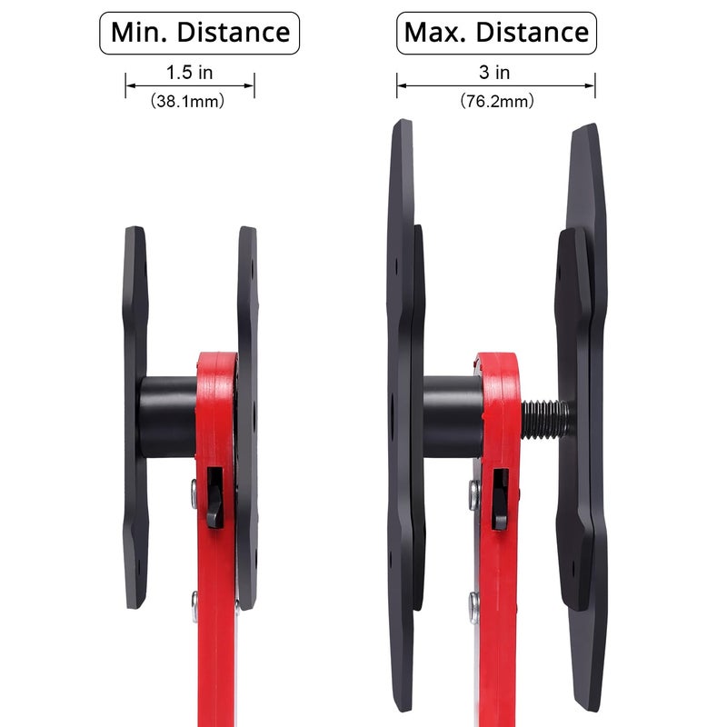 YSTOOL Brake Caliper Press Tool Car Piston Spreader Pad 360 Degree Swing Ratchet Hand Wrench Expander for Single Twin Quad Piston Disc Brake - Image 3